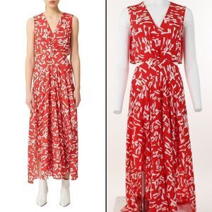 Maje Renilde Abstract Print Maxi Dress